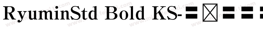 RyuminStd Bold KS字体转换